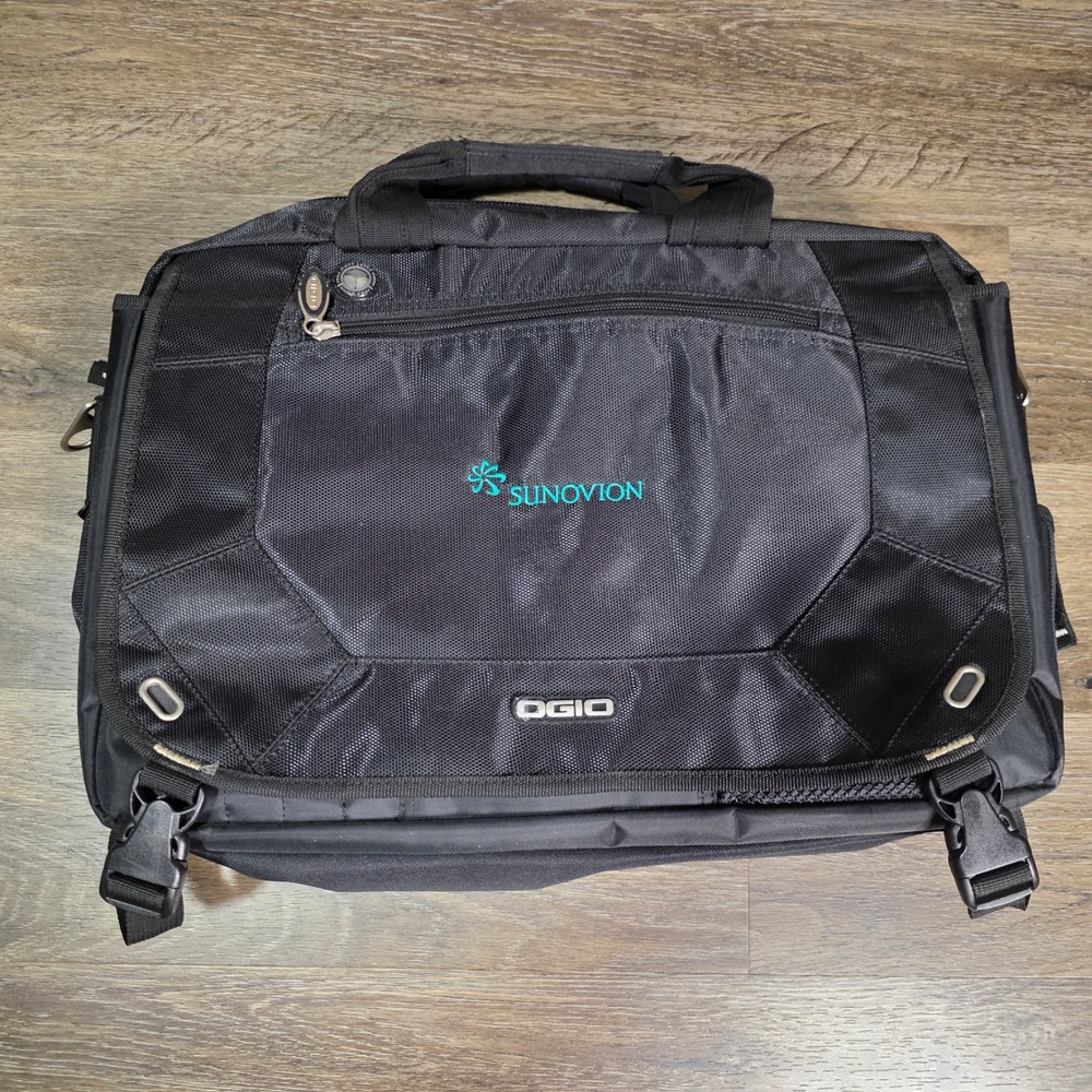 OGIO Unisex OS Laptop Messenger Bag Black Sunovion Corporate Travel Briefcase